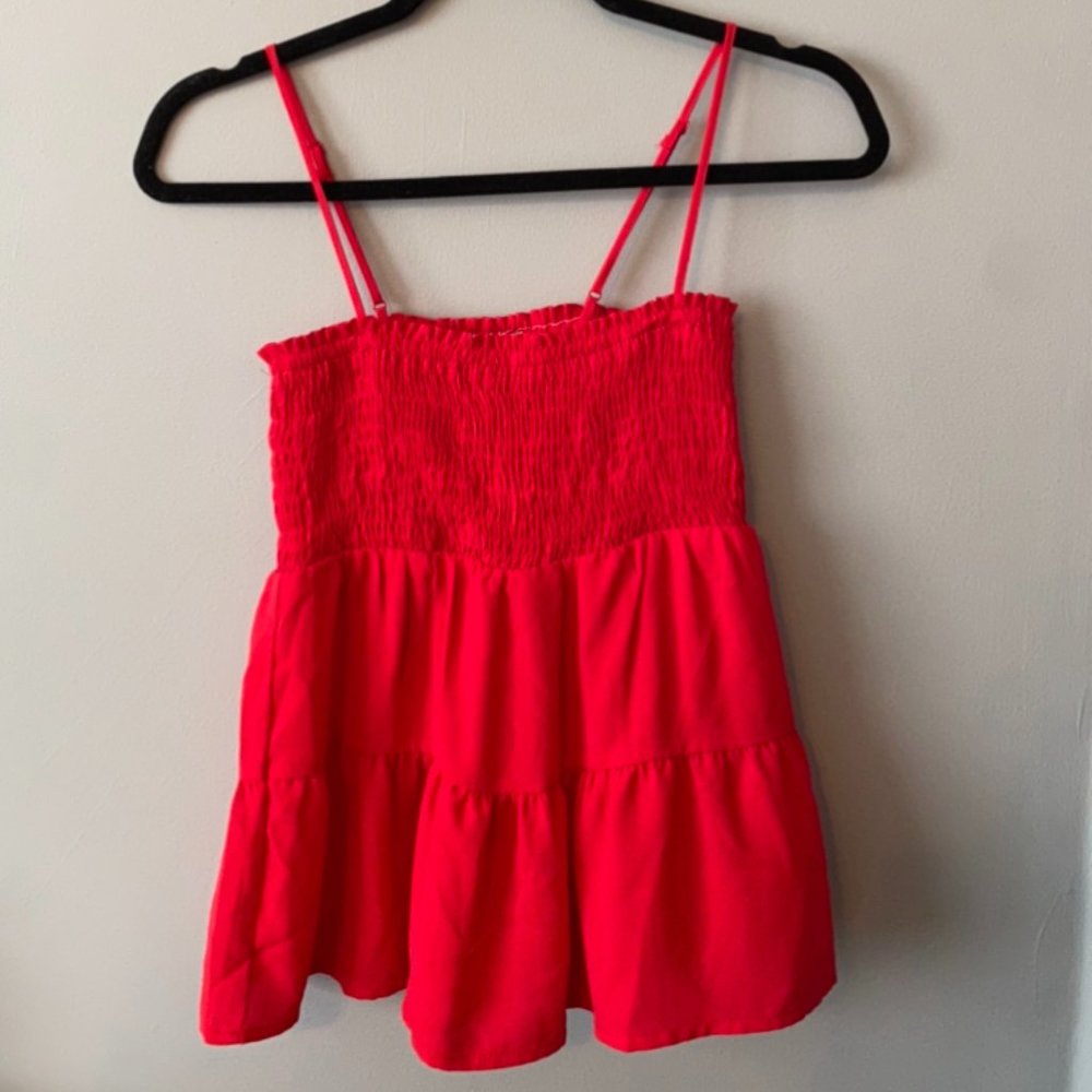 Red Flowy Tank Top